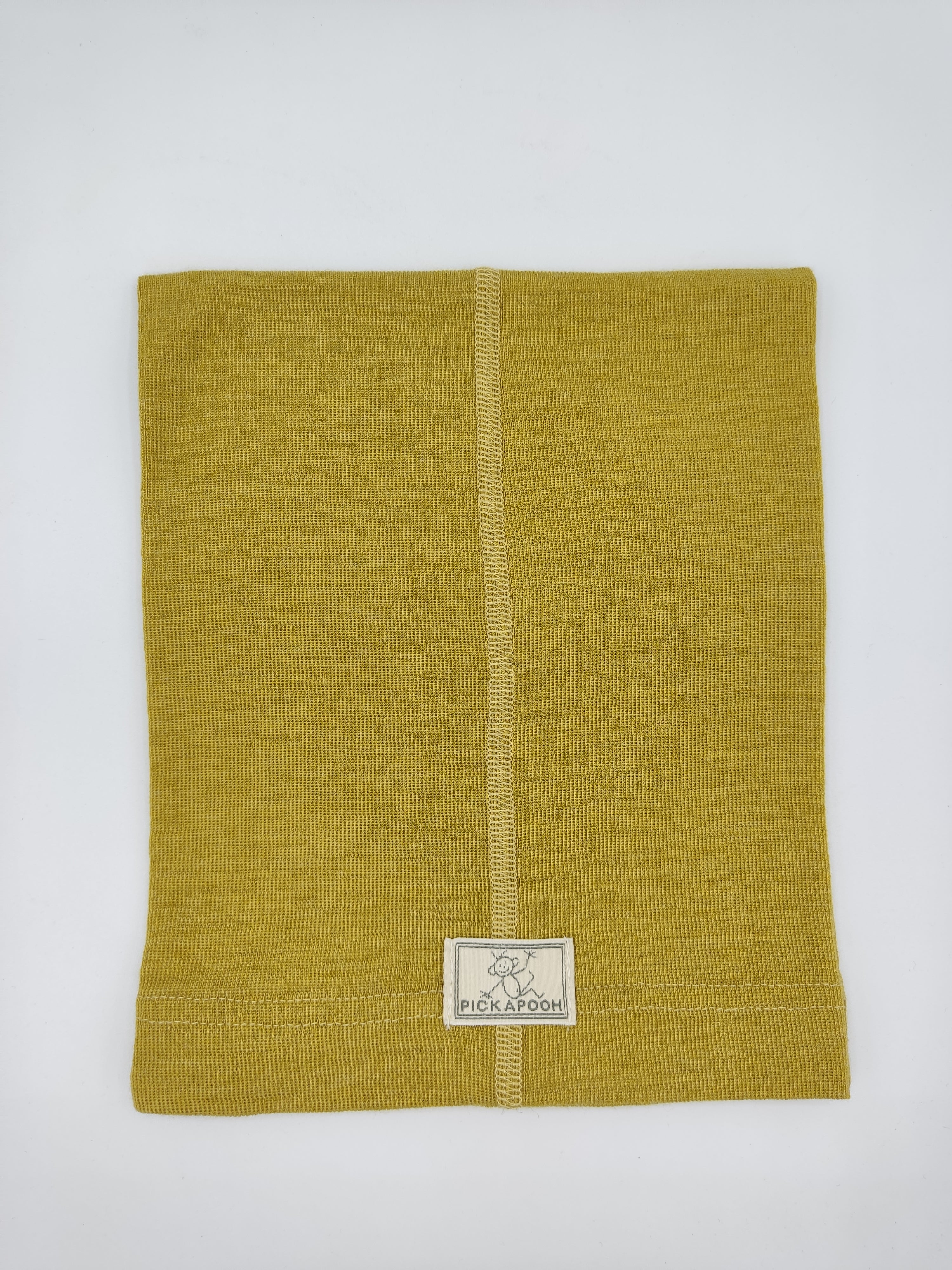 Scaldacollo in lana e seta per bambino e adulto // tinta unita Senape